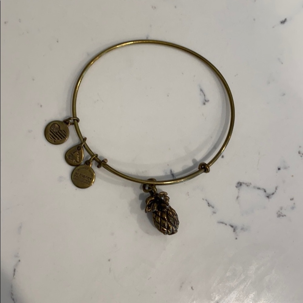 Alex and Ani gold pineapple bracelet